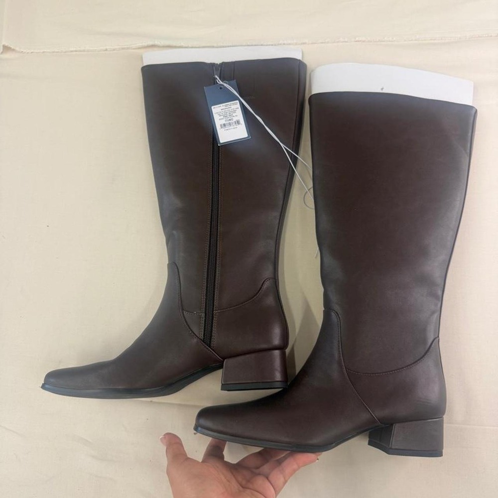 Brown Wide Calf Knee-High Boots – Size 7.5 WC